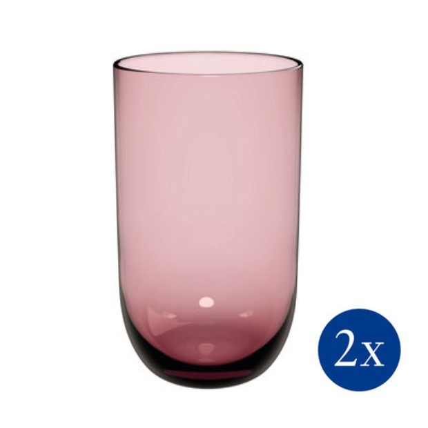 Набір із 2 склянок для води Villeroy & Boch Like Glass Grape 385 мл рожевий фото