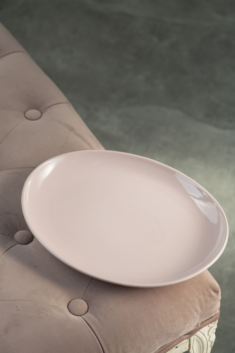 Блюдо Dovbysh Porcelain Vona 28,5х22,5 см рожеве овальне фото