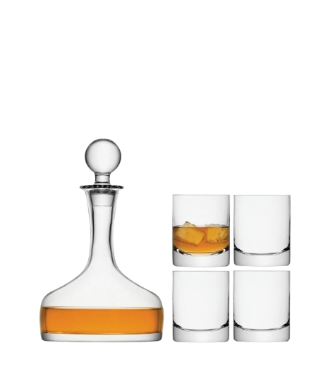 Набір із 4 склянок та графіна для віскі LSA International Bar 1,6 л фото