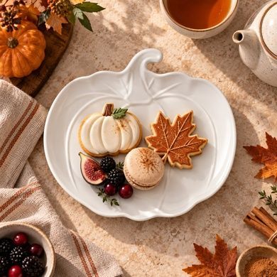Тарілка десертна "Гарбуз" Le Creuset Pumpkin Meringue 25 см фото