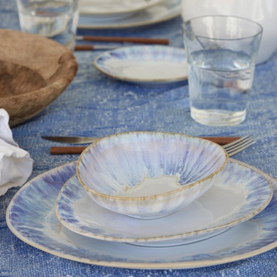 Тарілка обідня Costa Nova Brisa 26,6х22,5 см синя овальна фото
