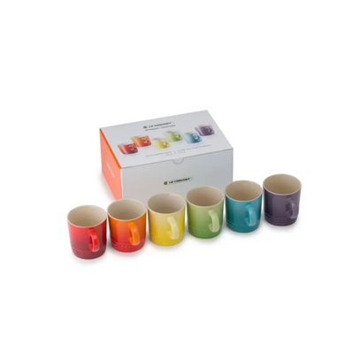 Набор из 6 чашек для эспрессо Le Creuset Rainbow 100 мл фото