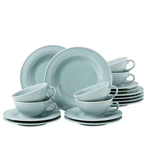Столовий сервіз Seltmann Beat Color Glaze 18 предметів 6 персон блакитний фото