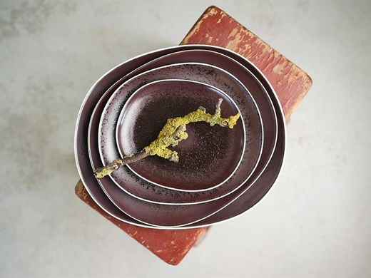 Тарелка десертная Cosy&Trendy Aubergina 23,2х19,8 см баклажановая фото