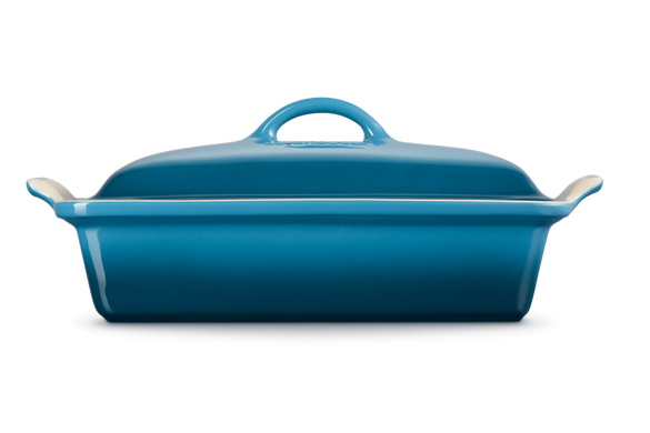 Форма для запекания Le Creuset Heritage 33 см синяя с крышкой фото