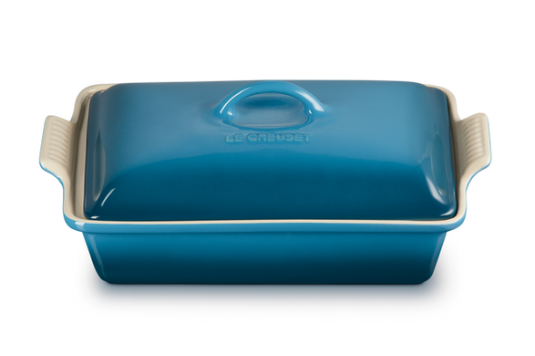 Форма для запікання Le Creuset Heritage 33 см Deep Teal з кришкою фото