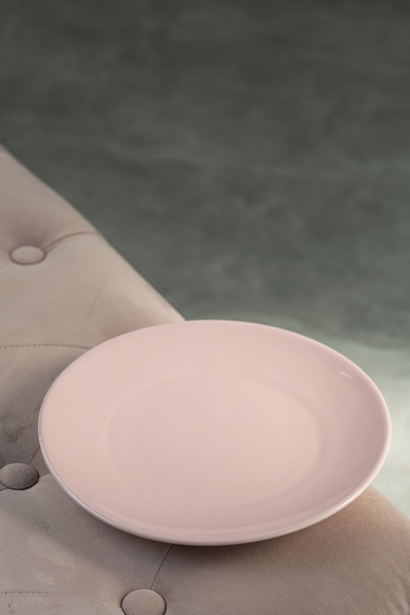 Тарілка десертна Dovbysh Porcelain Vona 21,5 см рожева фото