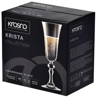 Набор из 6 бокалов для шампанского 150 мл Krosno Krista фото