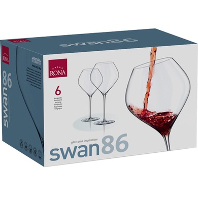 Набір з 6 келихів для червоного вина 860 мл Rona Swan фото