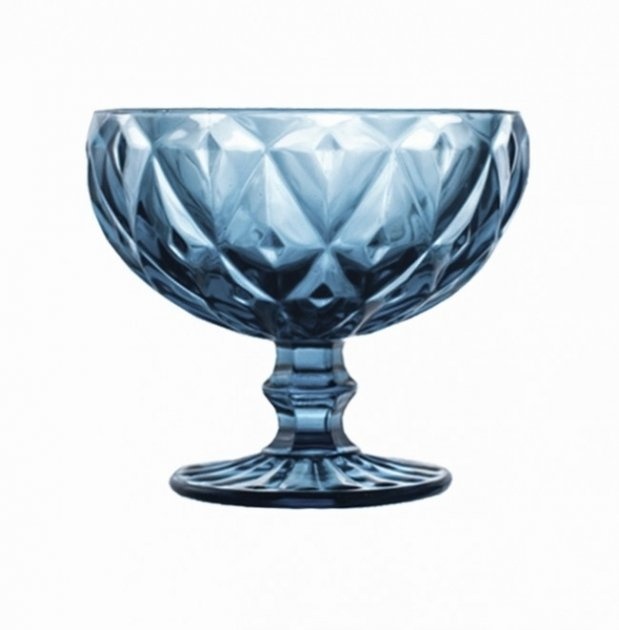 Набор креманок Helios "Синий" 4шт. 300 мл, цветное стекло фото
