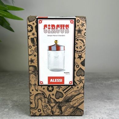 Банка для зберігання сипучих продуктів Alessi Circus 1,5 л із скла фото
