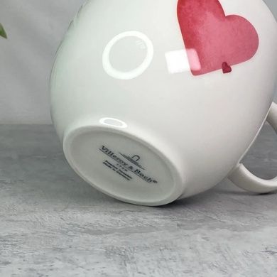 Набір із 2 чашок Villeroy & Boch With Love 290 мл та тарілки десертної Le Creuset Heart 23 см фото