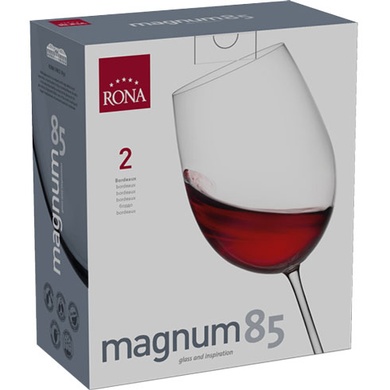 Набір з 2 келихів для червоного вина 850 мл Rona Magnum фото