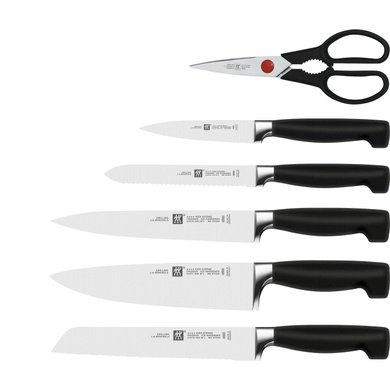 Набір ножів Zwilling Four Star 7 предметів із самозаточуванням білий фото