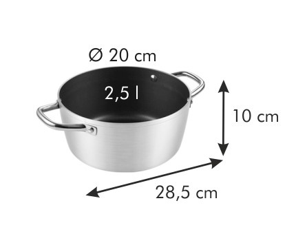 Каструля Tescoma Grand Chef 20 см 2,5 л сіра фото