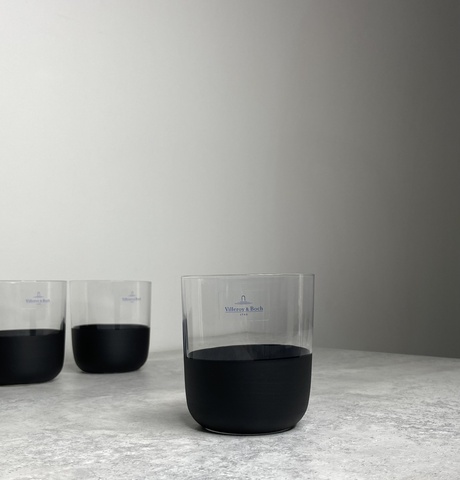 Набір із 4 склянок для віскі Villeroy & Boch Manufacture Rock 250 мл чорний фото