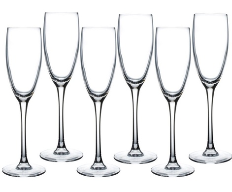 Набор бокалов для шампанского Каберне 160 мл 6 шт прозрачный фото