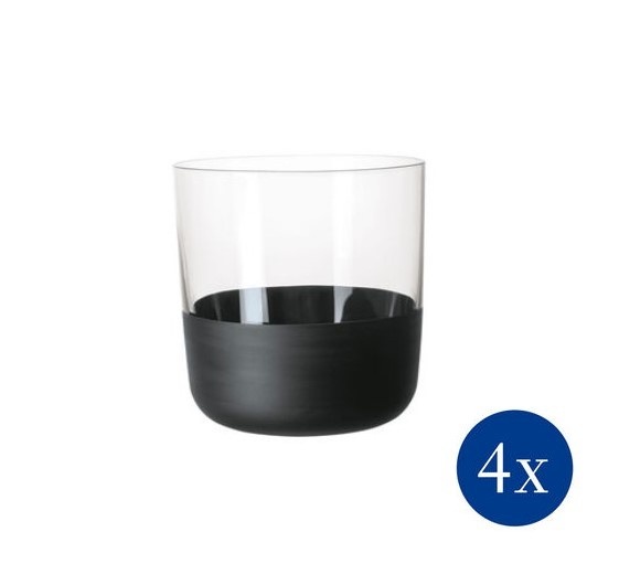 Набір із 4 склянок для віскі Villeroy & Boch Manufacture Rock 250 мл чорний фото