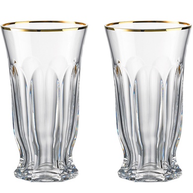 Набор из 2 стаканов для коктейлей 300 мл Rogaska Aulide Gold высоких фото