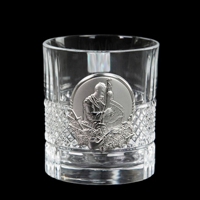Набор стаканов Boss Crystal Козаки Brillante с серебряными накладками фото
