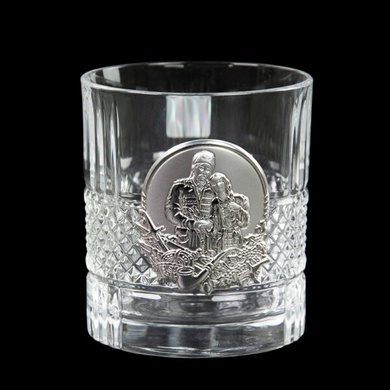 Набор стаканов Boss Crystal Козаки Brillante с серебряными накладками фото