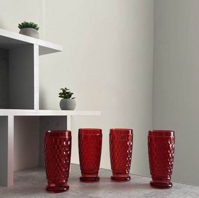 Набор из 2 стаканов для воды Villeroy & Boch Boston 300 мл бордовый фото