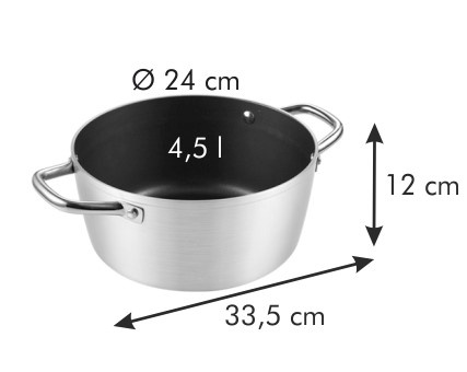Каструля Tescoma Grand Chef 24 см 4,5 л сіра фото