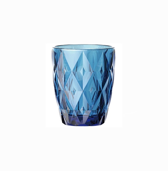 Набір склянок для води Helios "Сапфір" 6 шт. 240 мл, кольорове скло фото