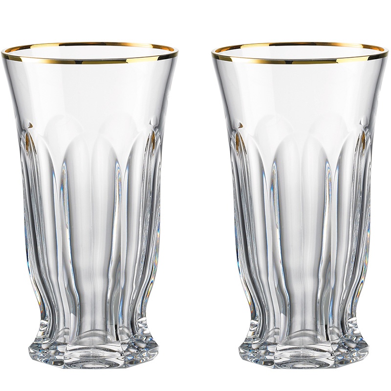 Набір із 2 склянок для коктейлів 300 мл Rogaska Aulide Gold високих фото