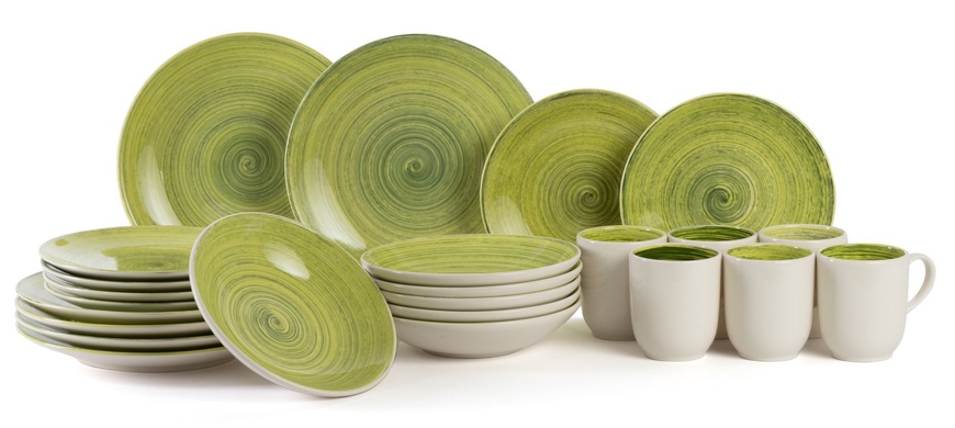Набор из 6 глубоких тарелок Cosy&Trendy Turbolino 21 см зеленый фото