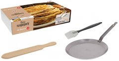 Сковорідка для млинців De Buyer Mineral B Element 26 см з лопаткою і пензликом фото