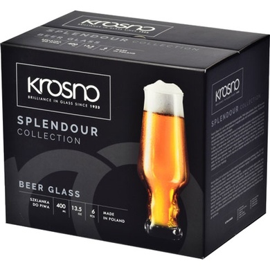 Набір з 6 склянок для пива Krosno Splendour 400 мл фото