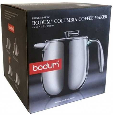 Bodum French Press 4 Cup Coffee Maker Stainless - 11055-16