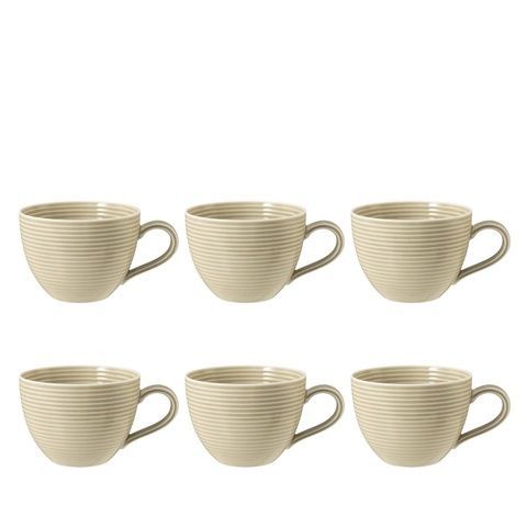 Набор из 6 чашек Seltmann Beat Color Glaze 260 мл бежевый фото