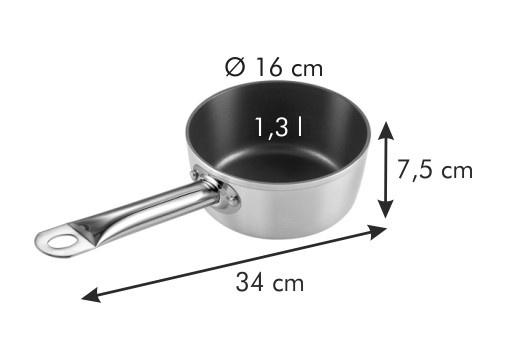 Ковш Tescoma Grand Chef 16 см 1,3 л серый фото