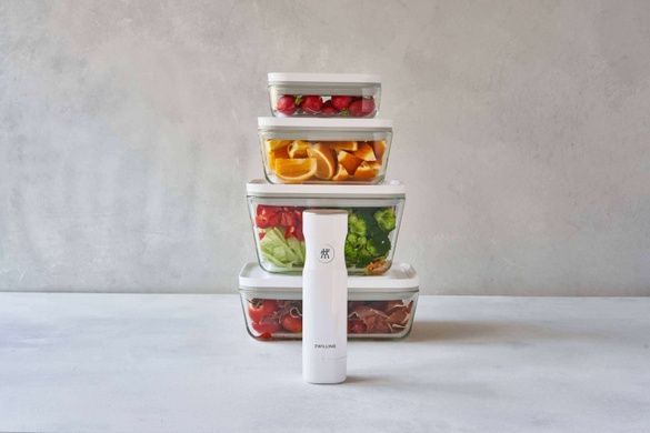 Контейнер вакуумный Zwilling Fresh & Save 2 л серый стеклянный фото