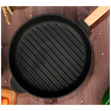 Сковорідка-гриль Brizoll Optima 24 см чавунна фото