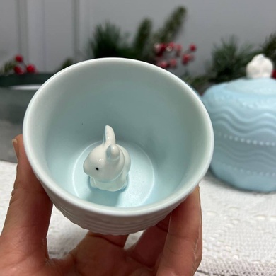 Чайний набір на 2 персони Rabbit з заварником синій фото
