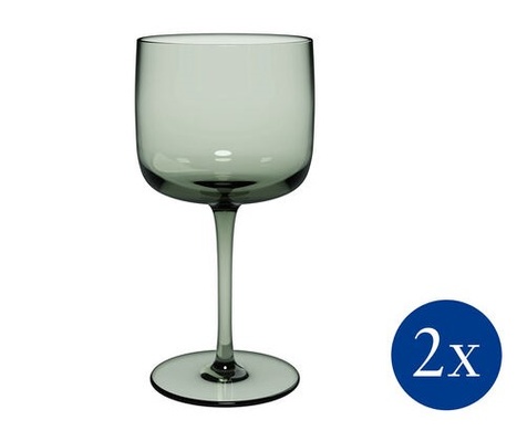 Набір із 2 келихів для вина 270 мл Villeroy & Boch Like Glass Sage зелений фото