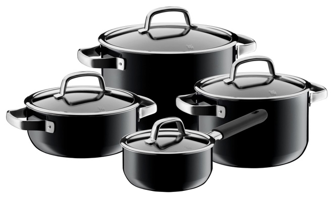 Набір посуду WMF Fusiontec Black 8 предметів чорний фото