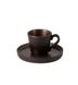Чашка для кофе с блюдцем Costa Nova Lagoa 90 мл коричневая