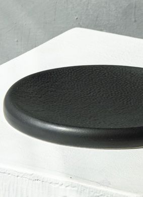 Тарілка десертна Dovbysh Porcelain Win 21 см чорна фото