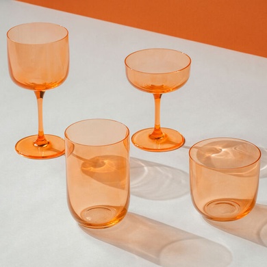Набір із 2 склянок для води Villeroy & Boch Like Glass Apricot 280 мл помаранчевий фото