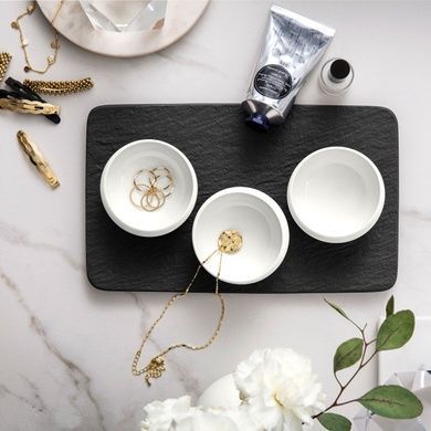 Набор из 3 соусников Villeroy & Boch NewMoon 40 мл с подставкой фото
