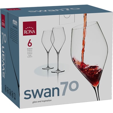 Набор из 6 бокалов для красного вина 700 мл Rona Swan фото