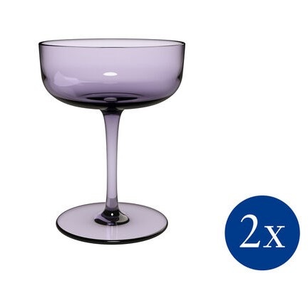 Набір із 2 келихів для шампанського 100 мл Villeroy & Boch Like Glass Lavender фіолетовий фото