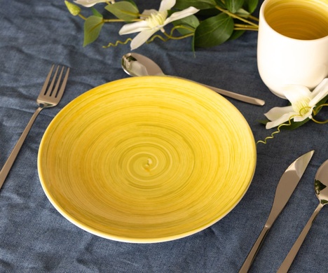 Набір з 6 глибоких тарілок Cosy&Trendy Turbolino 21 см жовтий фото