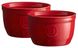 Набір порційних форм (рамекінів) Emile Henry №10 2 шт 0,25 л керамічні червоні