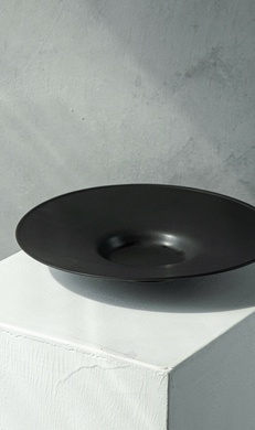 Тарелка для пасты Dovbysh Porcelain Win 30 см черная фото