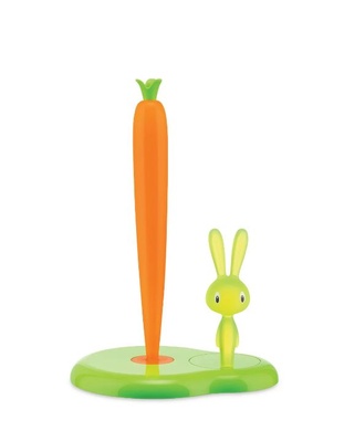 Тримач для паперових рушників Alessi Bunny&Carrot Green 16х20,2х29,4 см фото